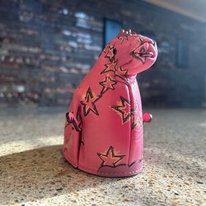 Coach RARE Dinosaur Pink Star Pouch Bag